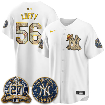 NYY x OP Japanese Cartoon Limited Jersey -  Stitched-NQD