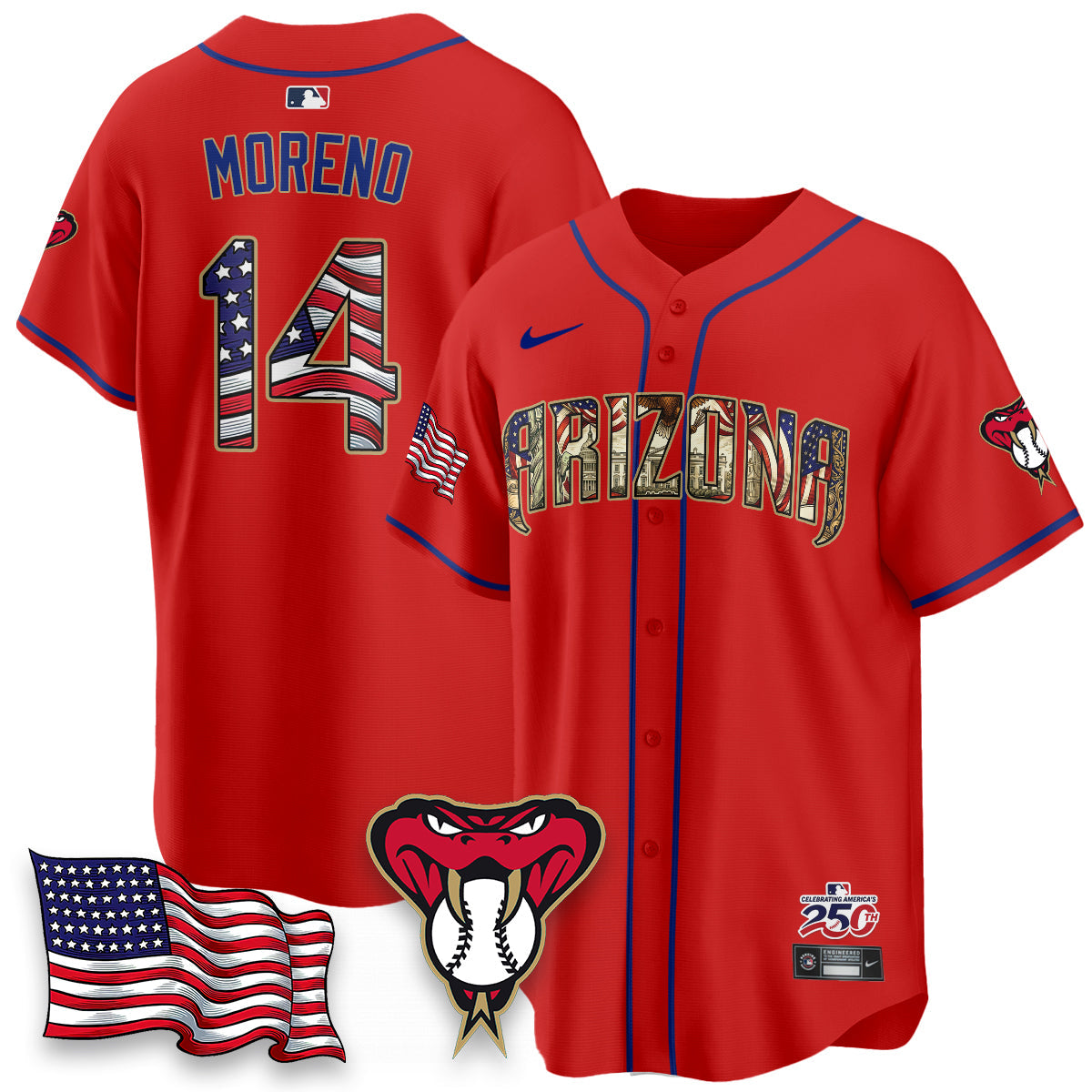 ARI 2026 Independence Day USA Vapor Limited Jersey - Stitched-NQD