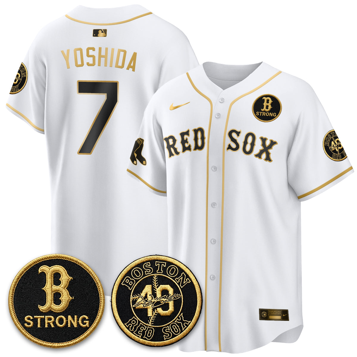 BOS Tim Wakefield Memorial Patch Vaper Premier Limited Jersey - All Stitched V2