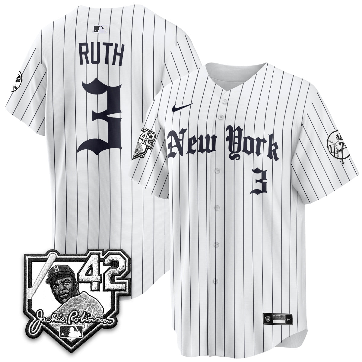 NYY 2026 Jackie Robinson Day Gothic Vapor Limited Jersey - Stitched-NQD