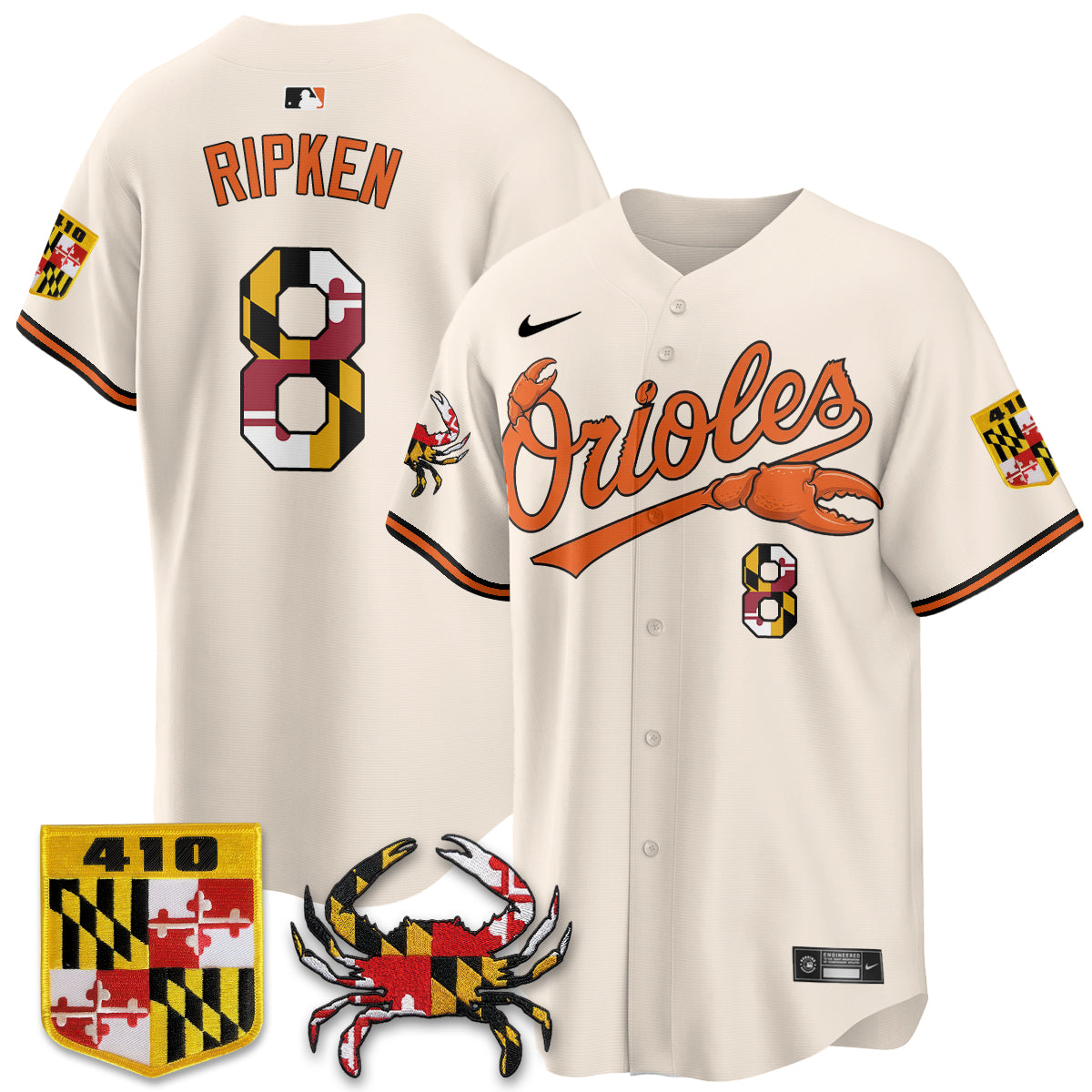 Baltimore Orioles Crab x Maryland Vapor Limited Jersey - Stitched-NQD