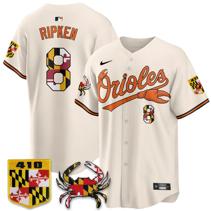 Baltimore Orioles Crab x Maryland Vapor Limited Jersey - Stitched-NQD