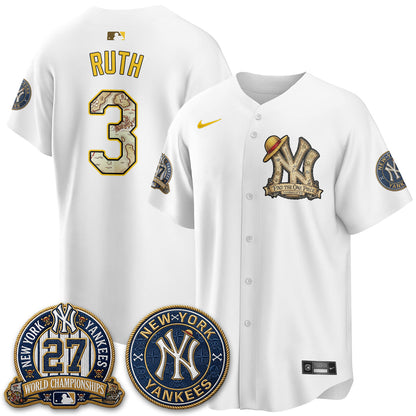 NYY x OP Japanese Cartoon Limited Jersey -  Stitched-NQD