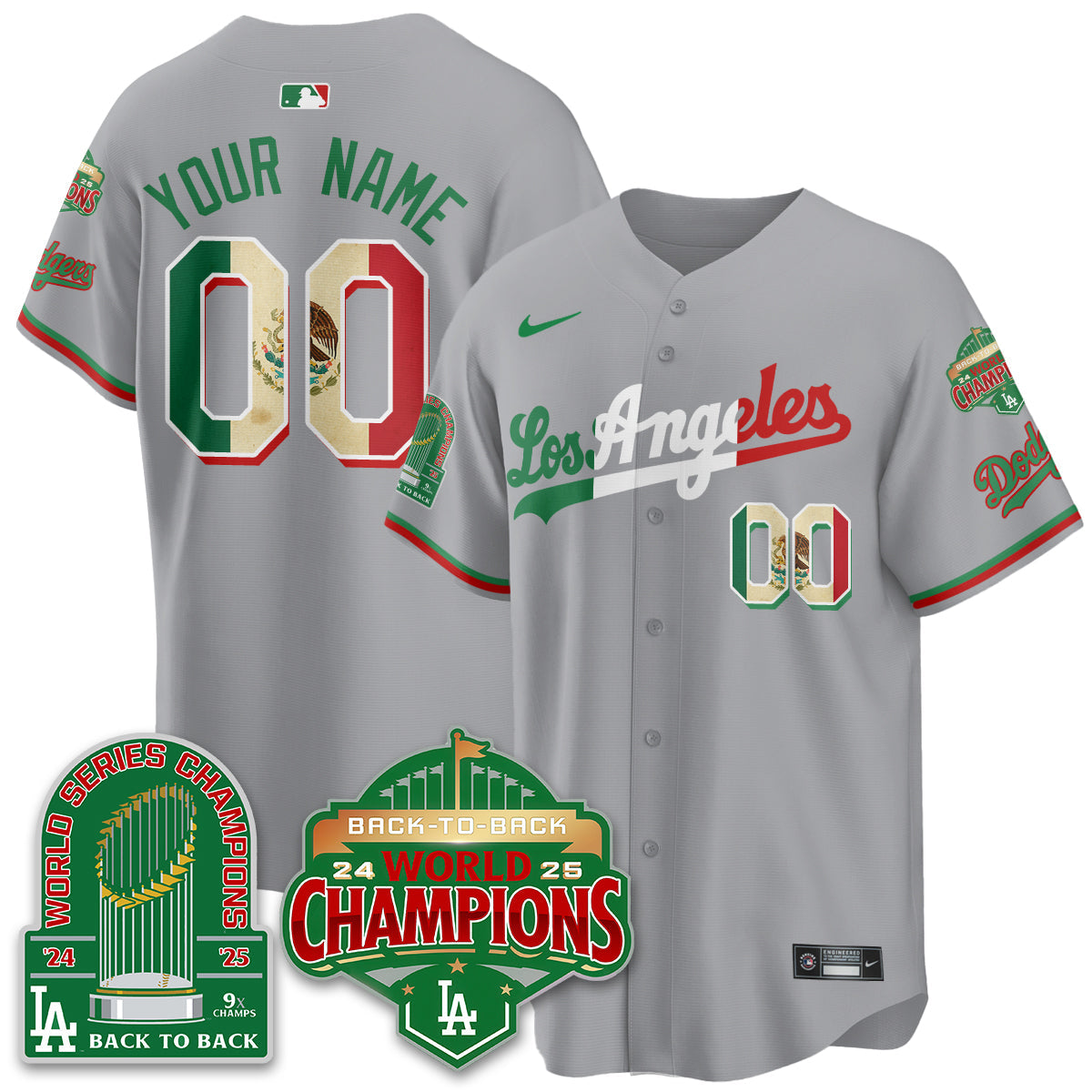CUSTOM LAD Mexico Vapor Limited Jersey - 9x & B2B Champs - Stitched-NQD