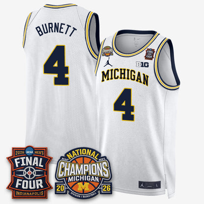 MICH Basketball National Champions Big Text Limited Vapor Jersey - Stitched-NQD