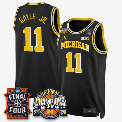 MICH Basketball National Champions Big Text Limited Vapor Jersey - Stitched-NQD