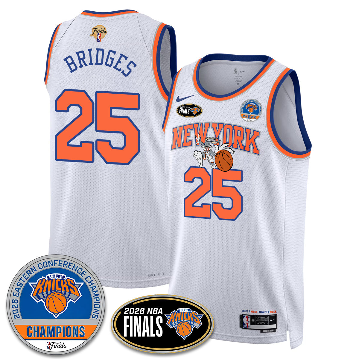 NYK 2026 NBA Eastern Conference Champions x Bunny Vapor Jersey - Stitched-NQD