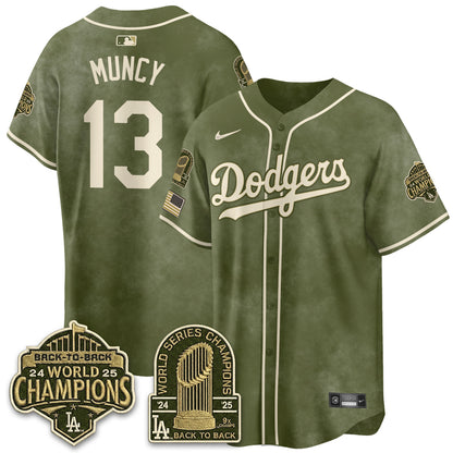 LAD New Era Olive 2026 Armed Forces Day Jersey -All Stitched