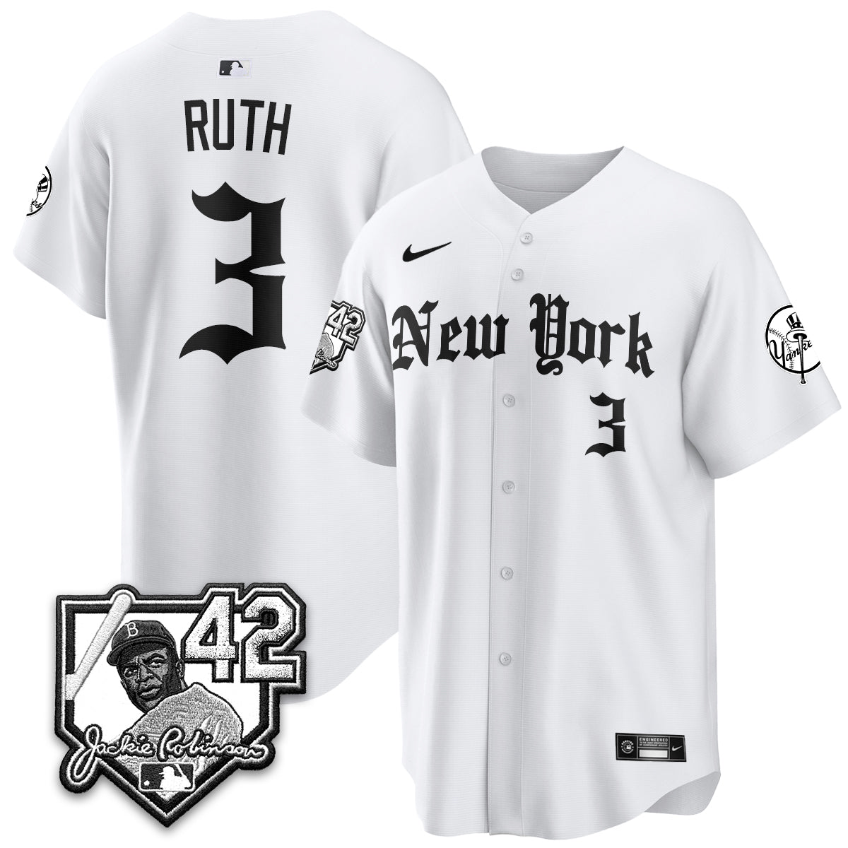 NYY 2026 Jackie Robinson Day Gothic Vapor Limited Jersey - Stitched-NQD