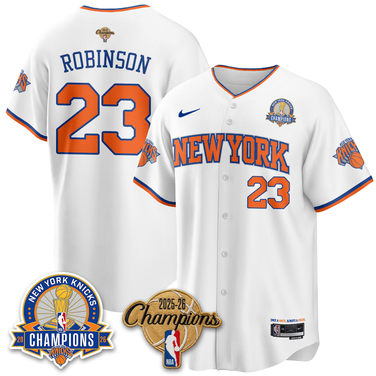 New York Knicks 2026 NBA Champions Special Edition Vapor Jersey V2- Stitched