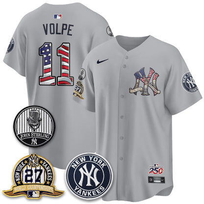 NYY Independence Day USA Vapor Limited Jersey - Stitched-NQD