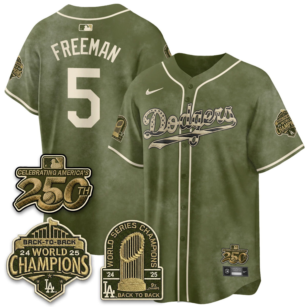 LAD New Era Olive 2026 Armed Forces Day Jersey -Stitched V2-NQD