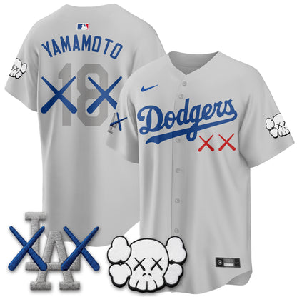 Los Angeles Dodgers x KAWS Edition Vapor Jersey - Stitched