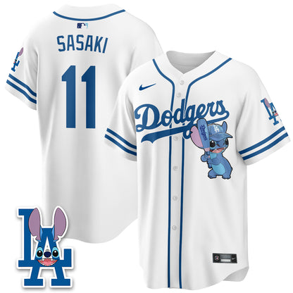 Los Angeles Dodgers x Blue Alien Edition Vapor Jersey - Stitched