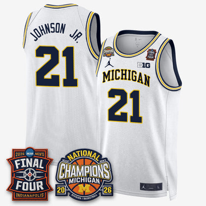MICH Basketball National Champions Big Text Limited Vapor Jersey - Stitched-NQD