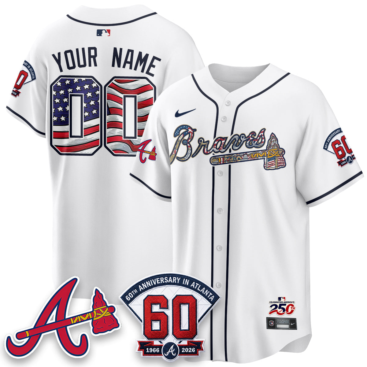 ATL 2026 Independence Day USA Vapor Limited Custom Jersey - Stitched-NQD
