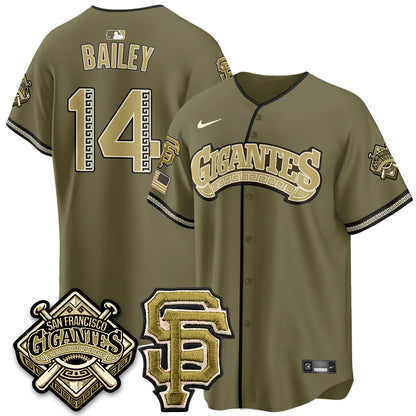 SF New Era Olive 2026 Armed Forces Day Jersey - All Stitched