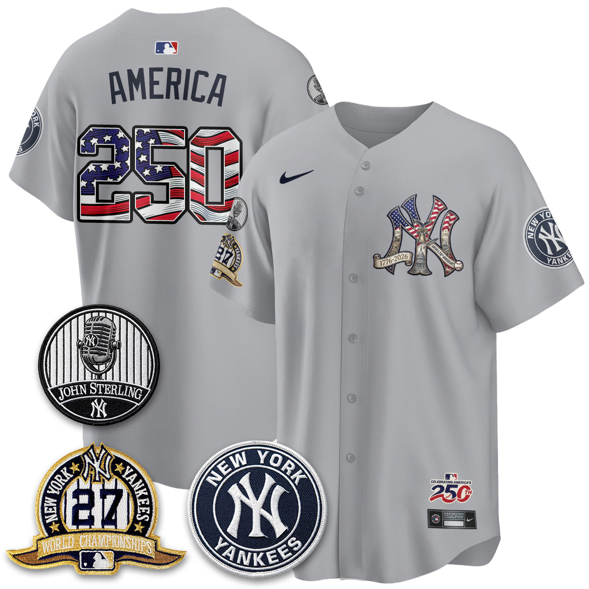 NYY Independence Day USA Vapor Limited Jersey - Stitched-NQD
