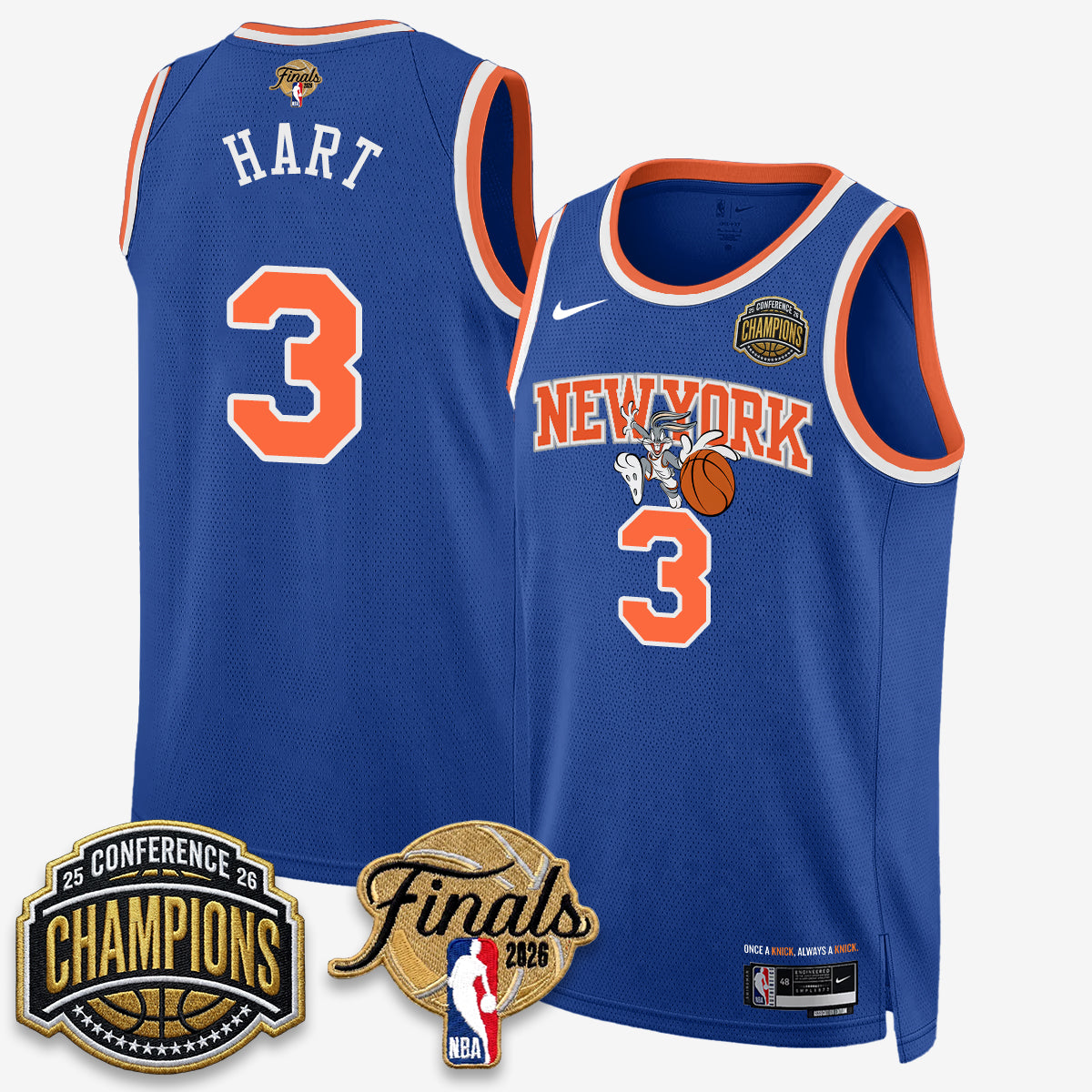 NYK 2026 NBA Eastern Conference Champions x Looney Tunes Vapor Jersey V2- Stitched-NQD