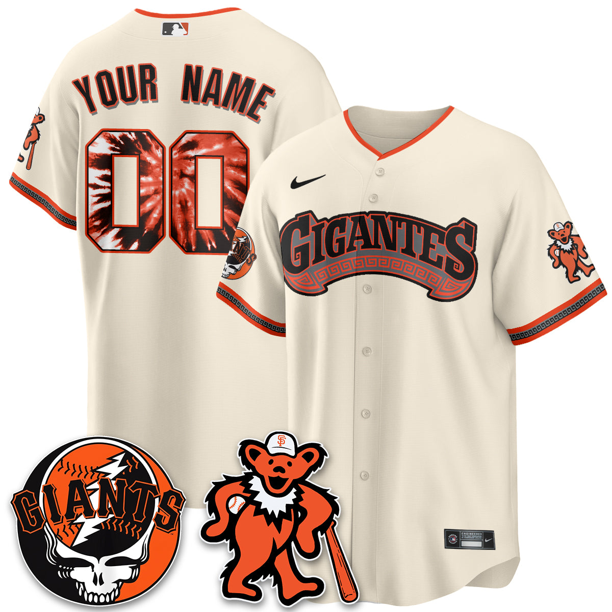 SF x Grateful Dead Vapor Custom Jersey - Stitched