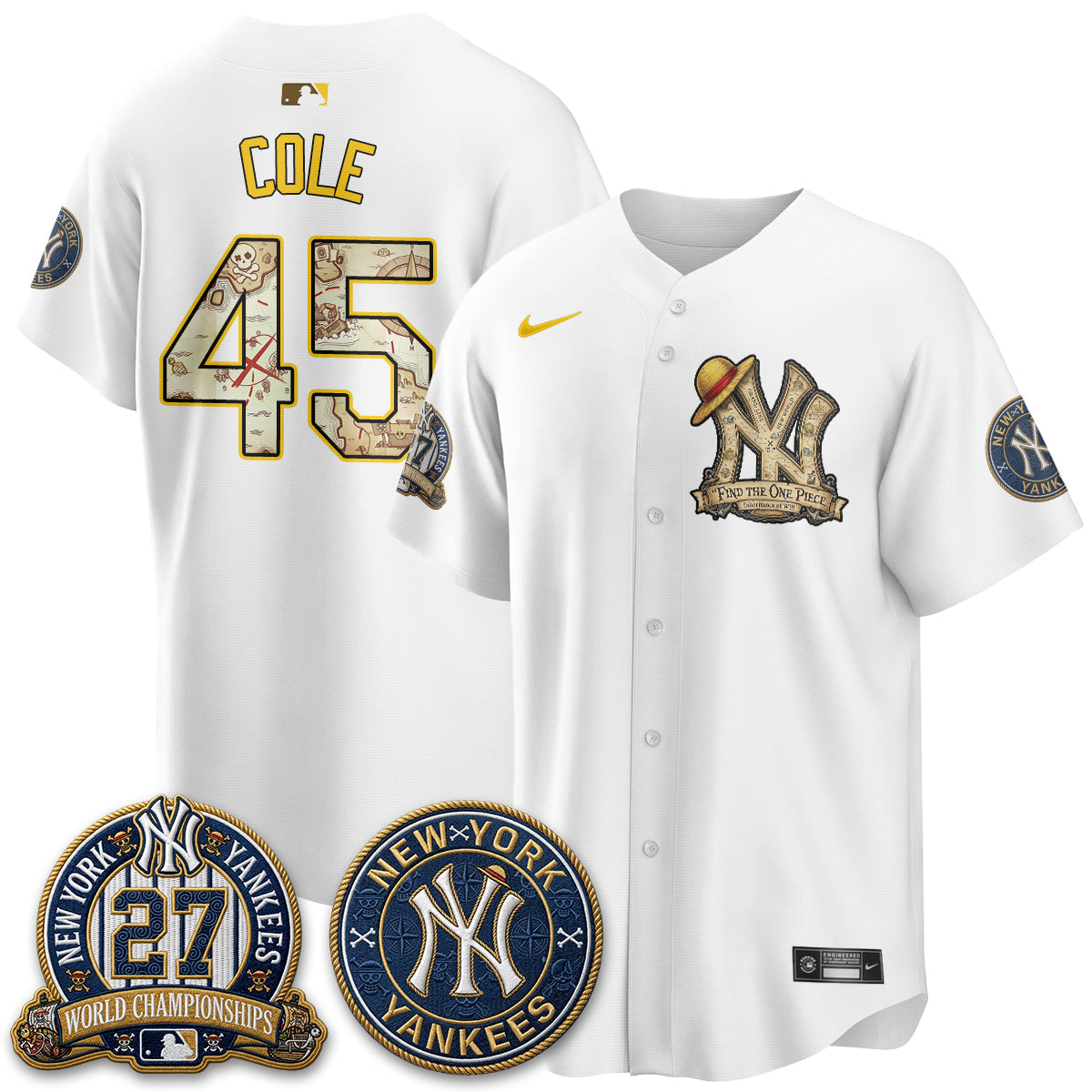 NYY x OP Japanese Cartoon Limited Jersey -  Stitched-NQD
