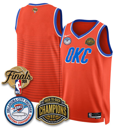 OKC 2026 NBA Western Conference Champions Vapor Jersey - Stitched-NQD