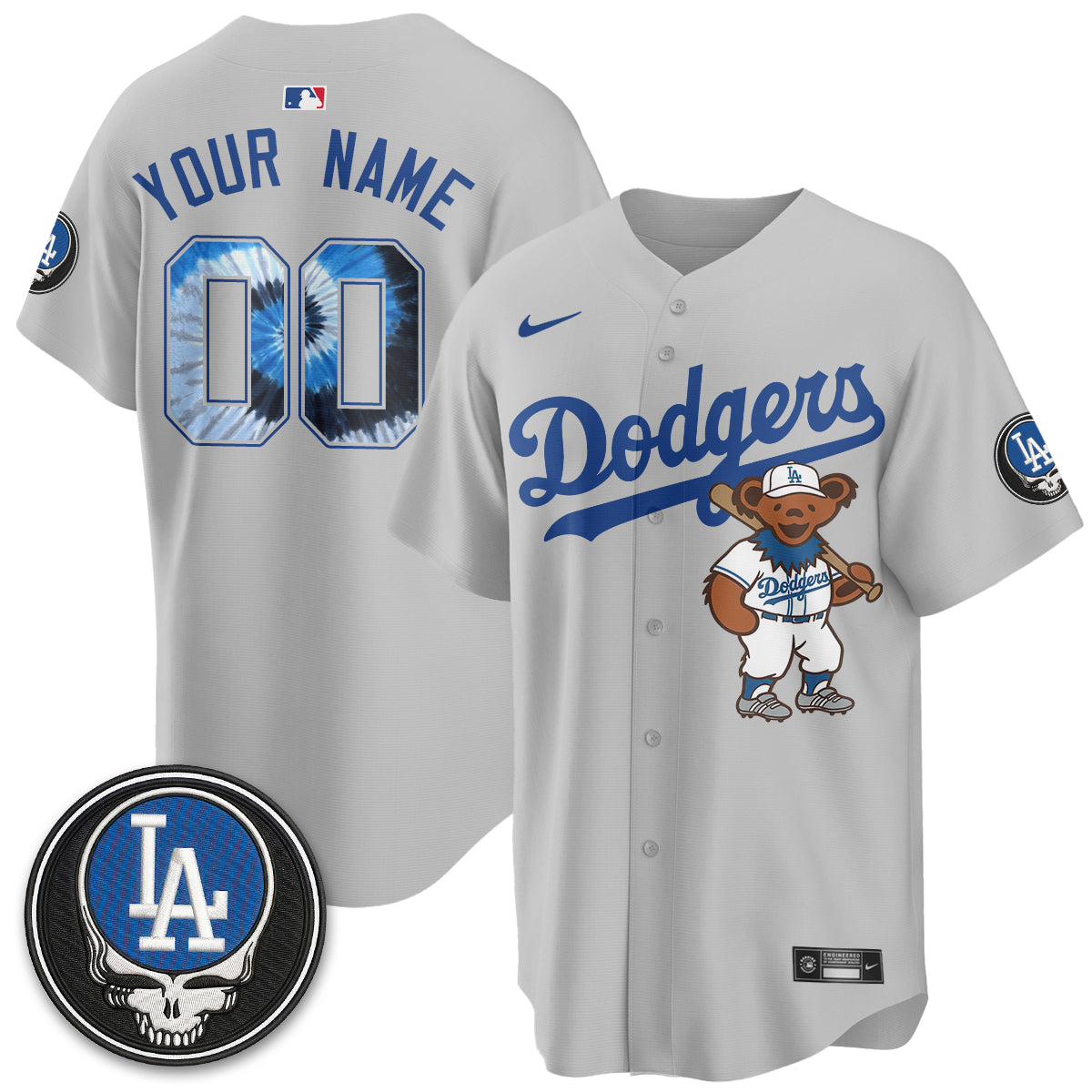 Los Angeles Dodgers x Grateful Dead Edition Vapor Custom Jersey - Stitched