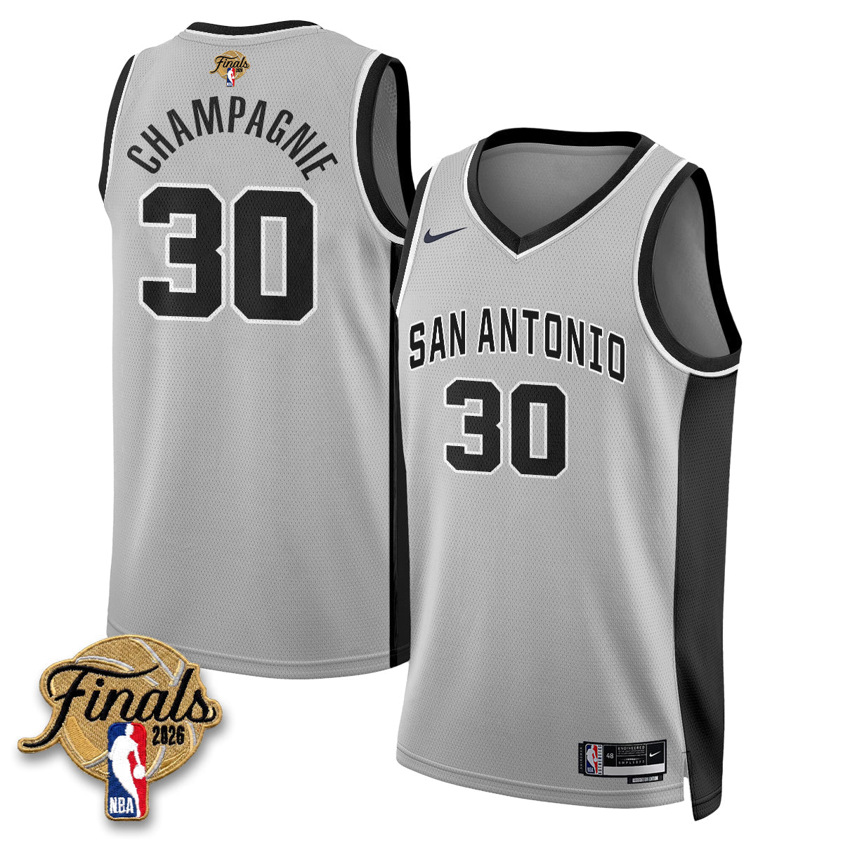 SAS 2026 NBA Western Conference Champions Vapor Jersey V2- Stitched-NQD