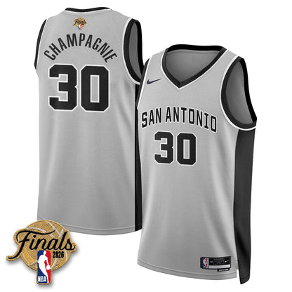 SAS 2026 NBA Western Conference Champions Vapor Jersey V2- Stitched-NQD