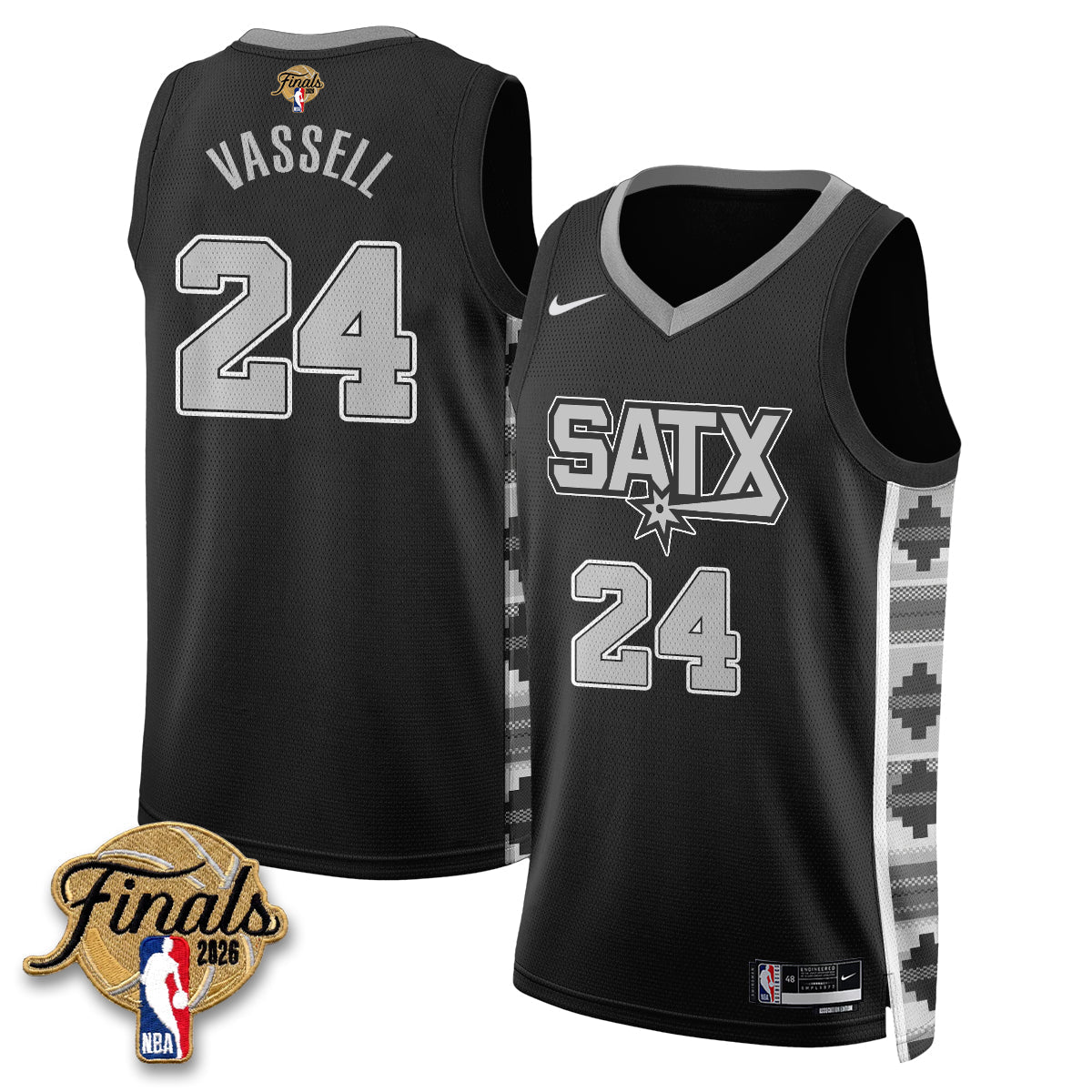 SAS 2026 NBA Western Conference Champions Vapor Jersey V2- Stitched-NQD