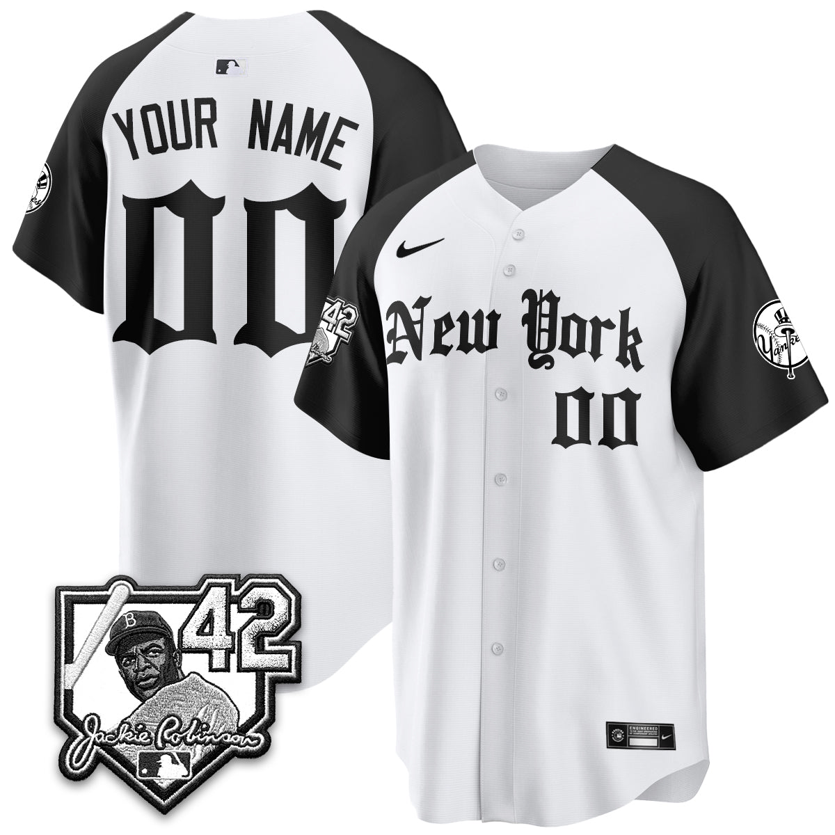NYY 2026 Jackie Robinson Day Gothic Vapor Custom Limited Jersey - Stitched-NQD