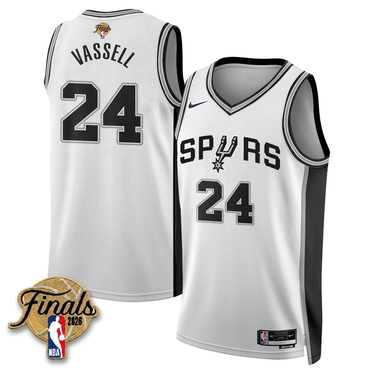 SAS 2026 NBA Western Conference Champions Vapor Jersey V2- Stitched-NQD