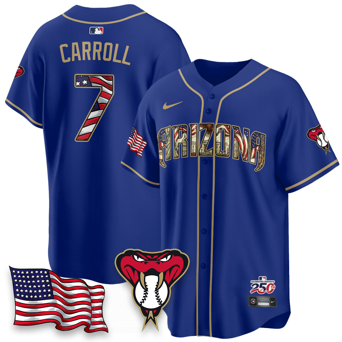 ARI 2026 Independence Day USA Vapor Limited Jersey - Stitched-NQD