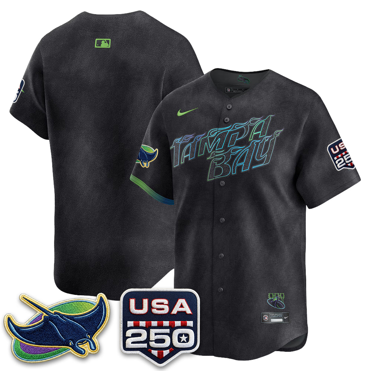 Tampa Bay Rays Independence Day USA 2026 City Connect Vapor Jersey - Stitched