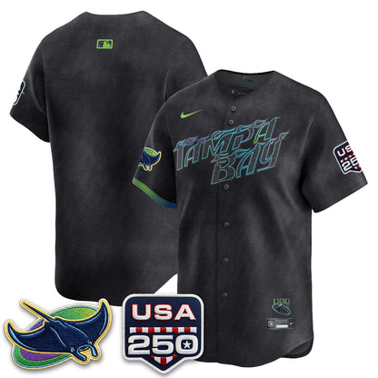 Tampa Bay Rays Independence Day USA 2026 City Connect Vapor Jersey - Stitched