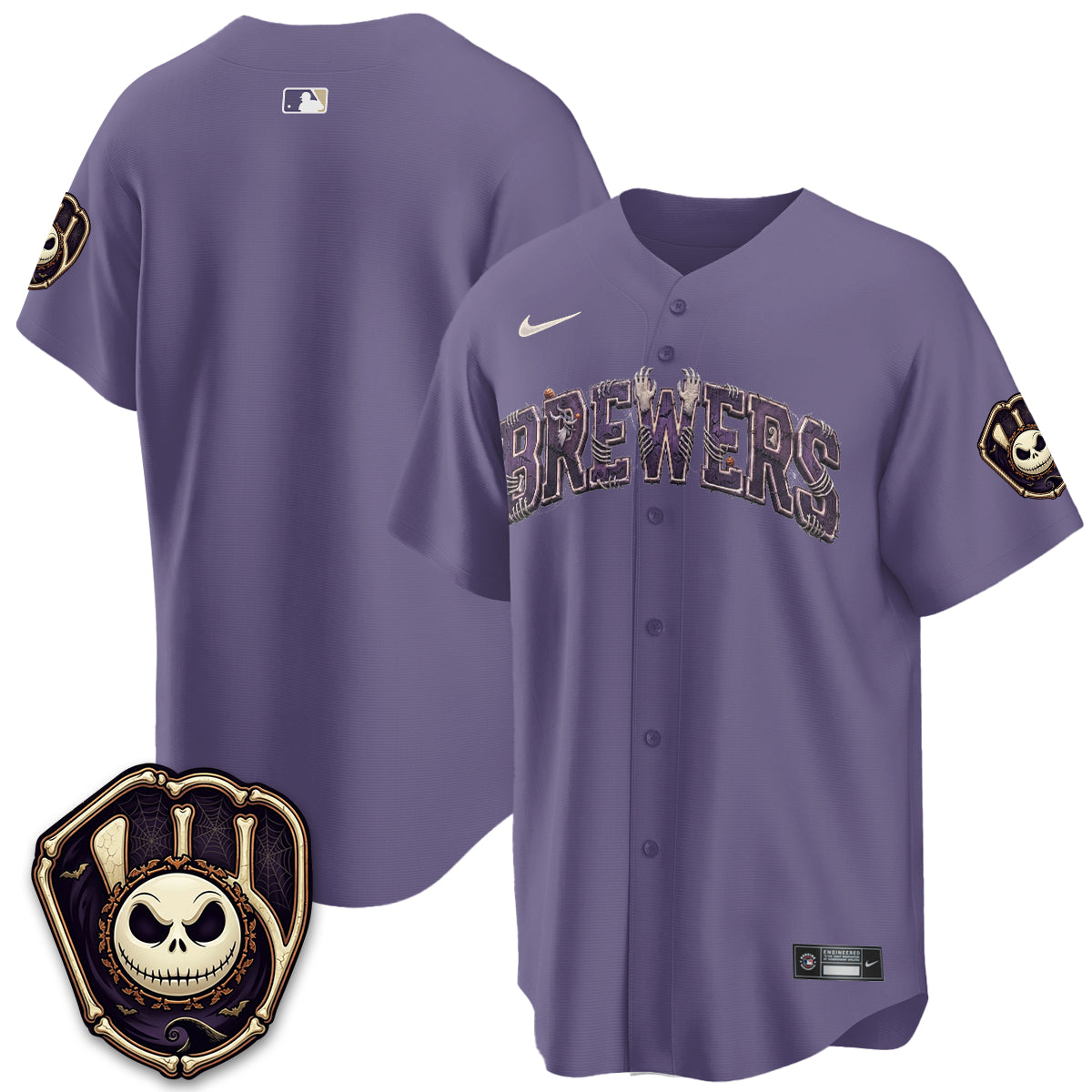 Milwaukee Brewers Nightmare Edition Vapor Jersey - Printed-NQD
