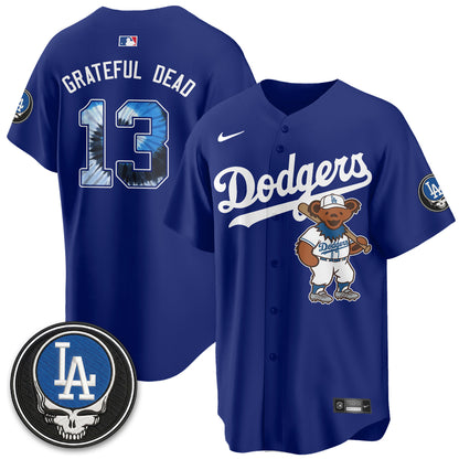 Los Angeles Dodgers x Grateful Dead Edition Vapor Jersey - Stitched