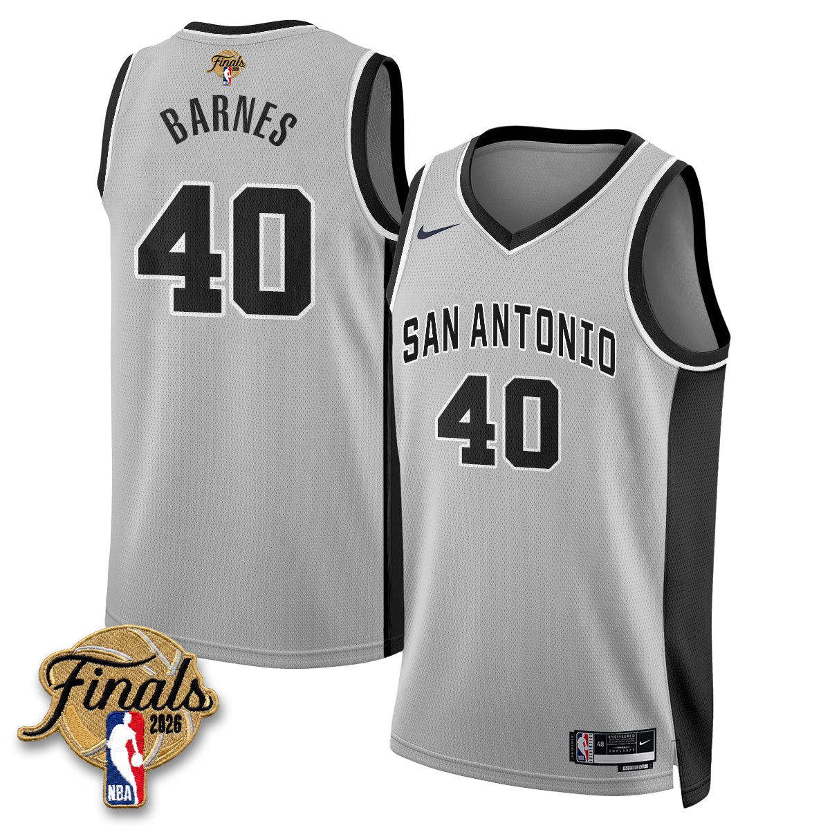 SAS 2026 NBA Western Conference Champions Vapor Jersey V2- Stitched-NQD