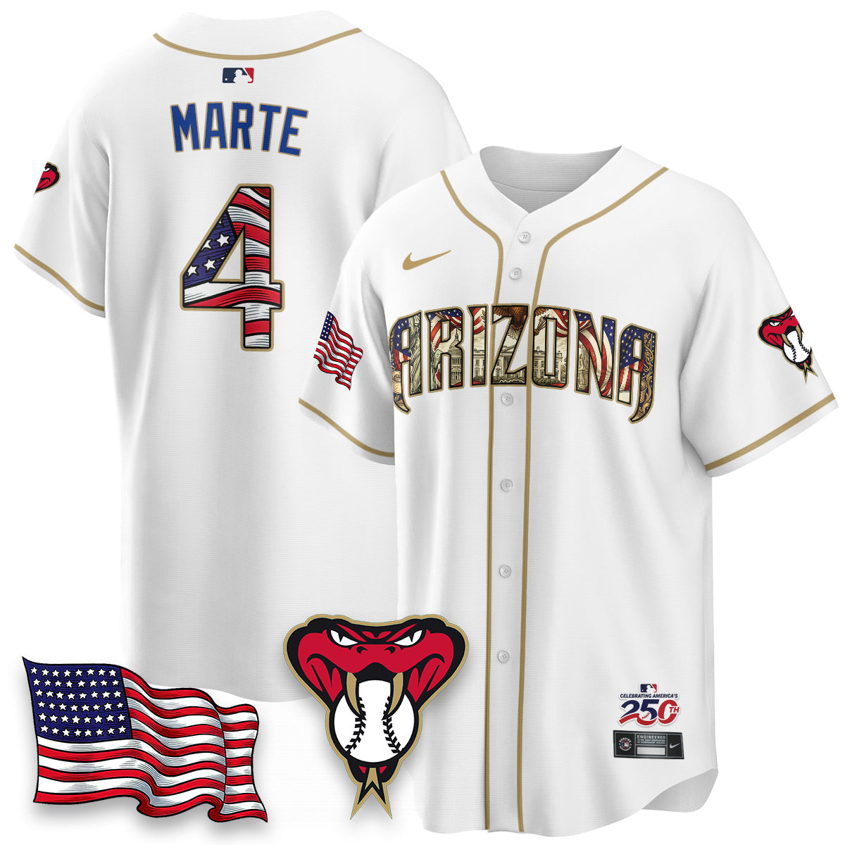 ARI 2026 Independence Day USA Vapor Limited Jersey - Stitched-NQD