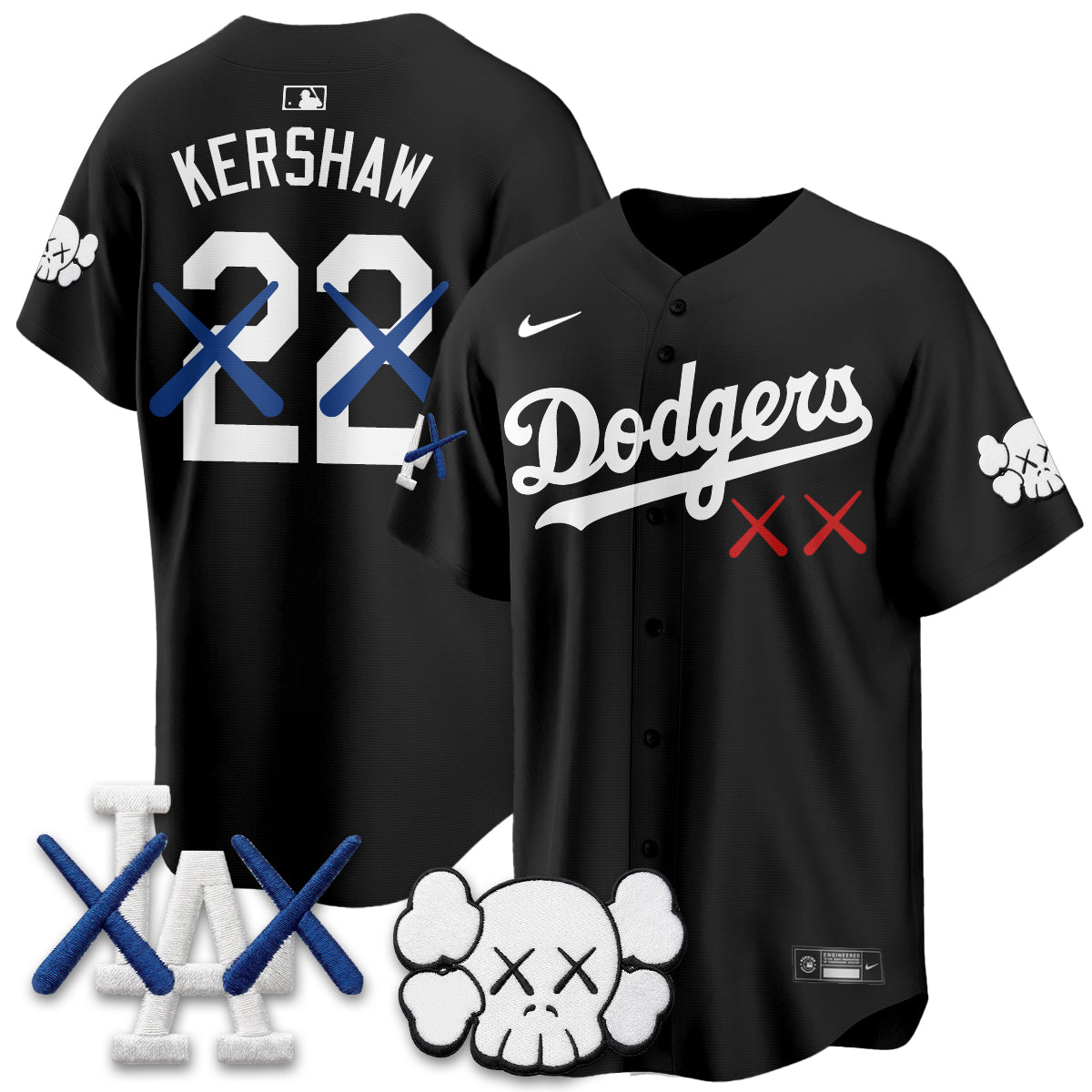 Los Angeles Dodgers x KAWS Edition Vapor Jersey - Stitched