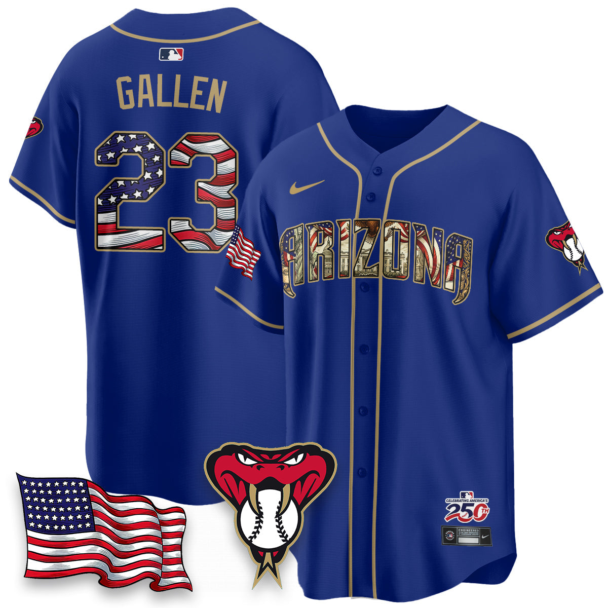 ARI 2026 Independence Day USA Vapor Limited Jersey - Stitched-NQD