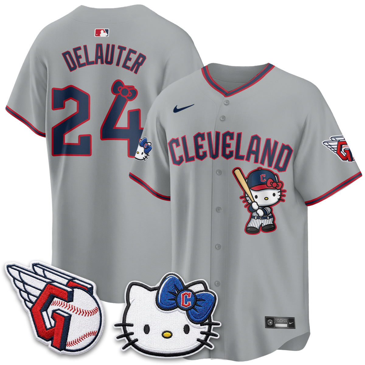Cleveland Guardians x Meow KT Vapor Jersey - Stitched-NQD