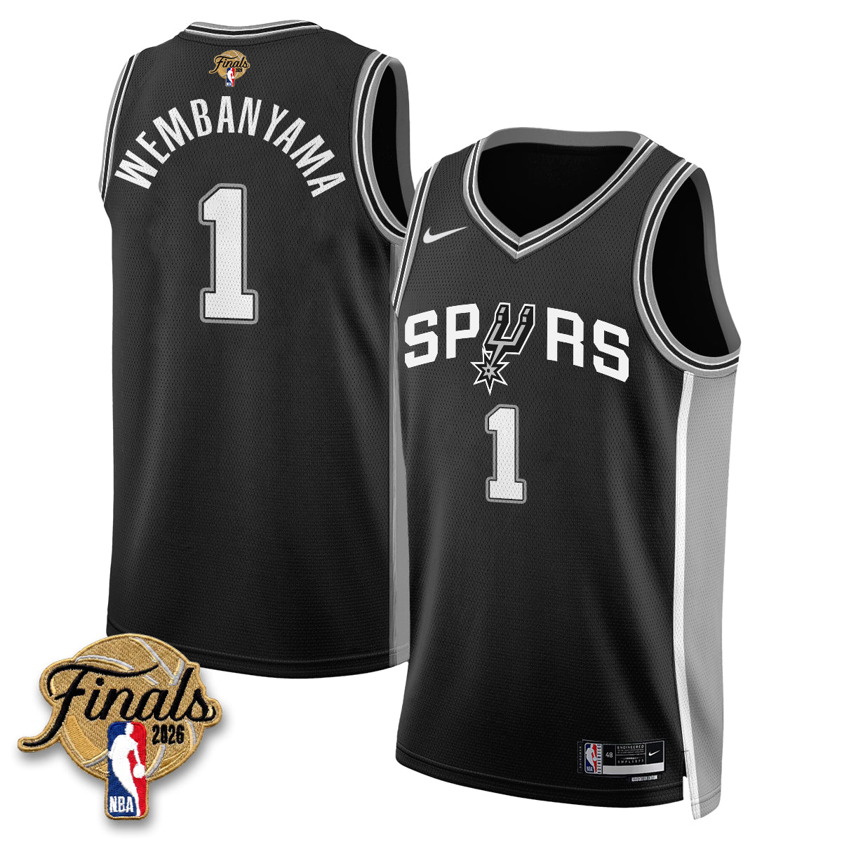 SAS 2026 NBA Western Conference Champions Vapor Jersey V2- Stitched-NQD