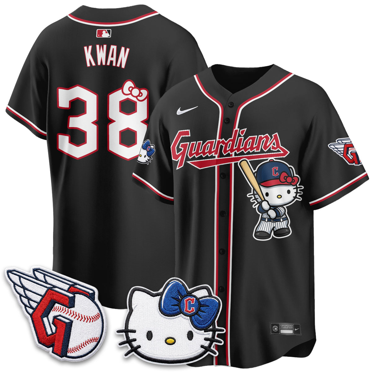 Cleveland Guardians x Meow KT Vapor Jersey - Stitched-NQD