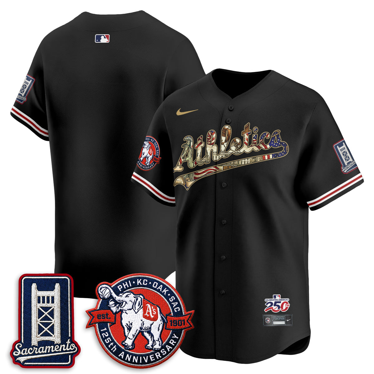 OAK  2026 Independence Day USA Vapor Jersey - Stitched-NQD