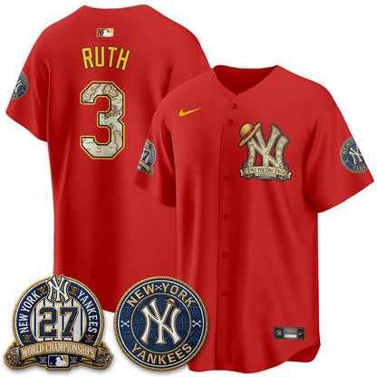 NYY x OP Japanese Cartoon Limited Jersey -  Stitched-NQD