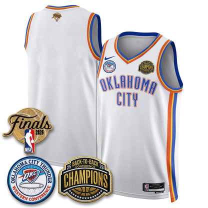 OKC 2026 NBA Western Conference Champions Vapor Jersey - Stitched-NQD