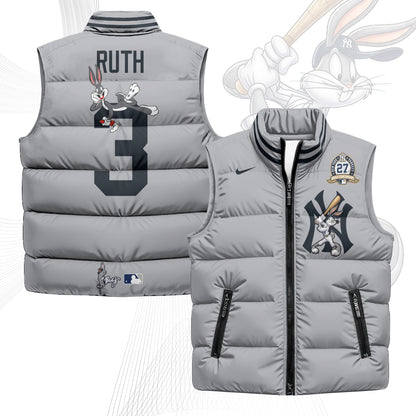 New York Yankees Edition Unisex Puffer Vest - Printed-NQD