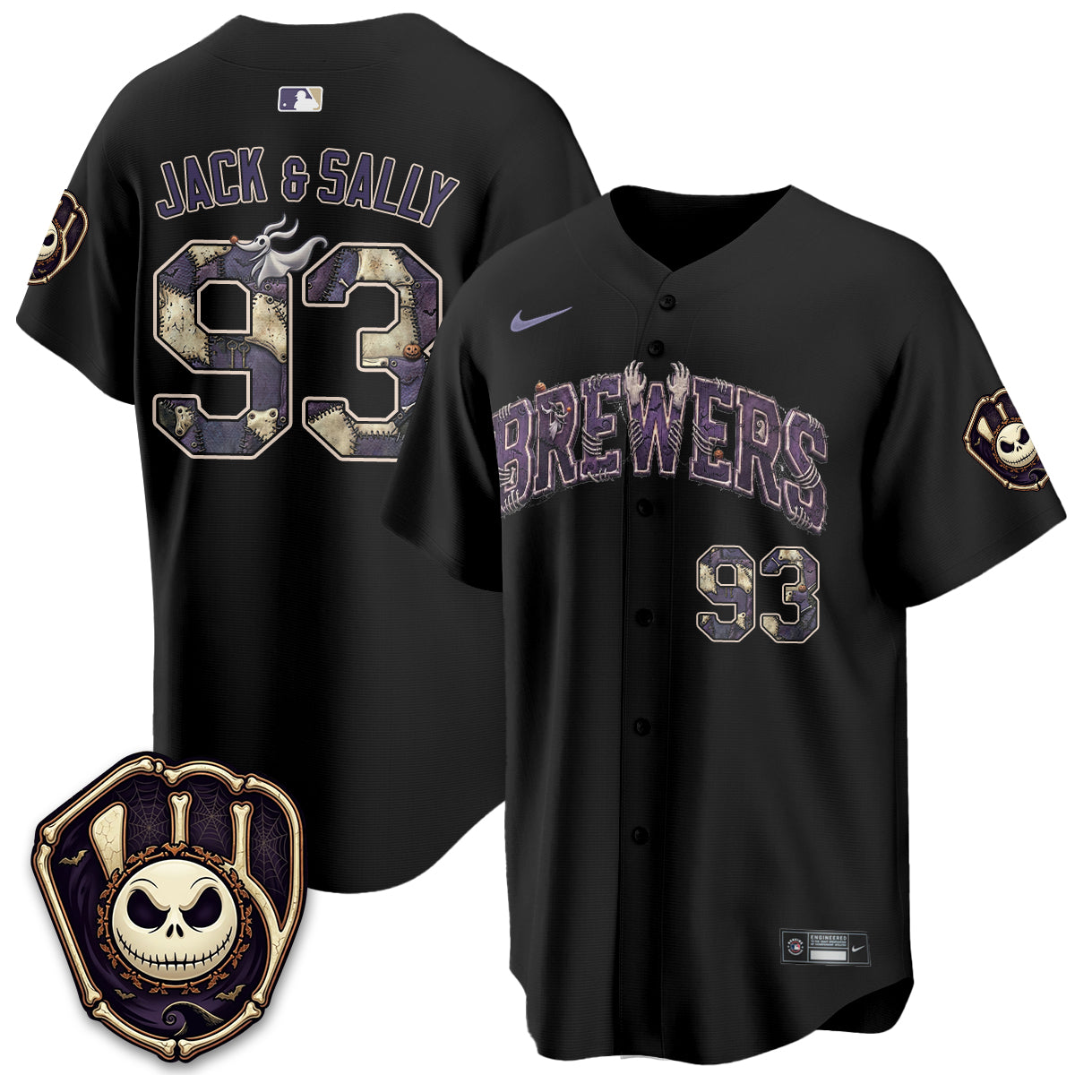 Milwaukee Brewers Nightmare Edition Vapor Jersey - Printed-NQD