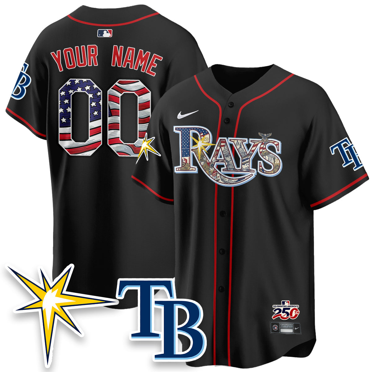 TB Independence Day USA 2026 Vapor Limited Custom Jersey - Stitched-NQD